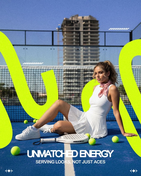 tennis dress, tennis outfit, tennis skirt, athletic dress, sports dress, tennis wear, pleated tennis dress, brand awareness, outdoor, modern typography, energetic, bold, blue, green